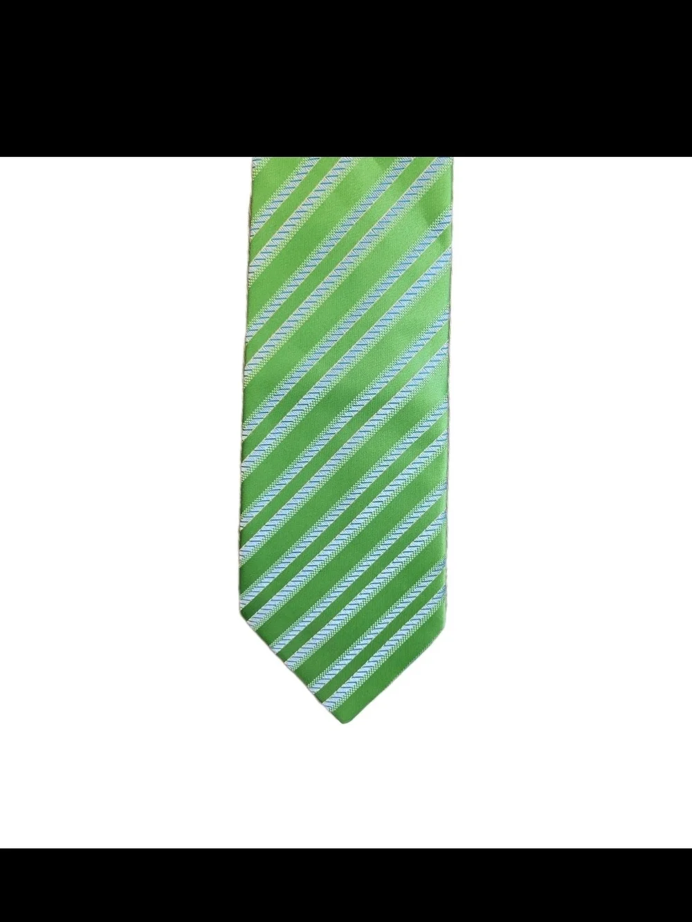 Kailong Silk Tie Mens Necktie Green Striped Formal Handmade Classic Business...